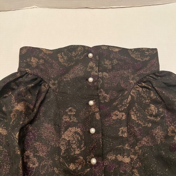 Batsheva Bella BNWOT metallic jacquard midi skirt 6 - Picture 8 of 15